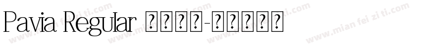 Pavia Regular 语言英文字体转换
